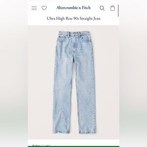 Abercrombie & Fitch The 90’s Straight Ultra High Rise